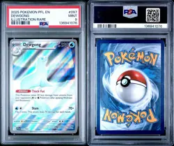 2025 POKEMON PFL EN-PHANTASMAL FLAMES ILLUSTRATION RARE #097 DEWGONG PSA 9 - Image 3
