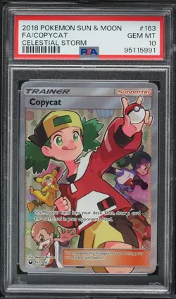 2018 #163 FULL ART/COPYCAT PSA 10 SUN & MOON CELESTIAL STORM POKEMON - Image 1