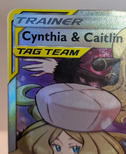 Cynthia & Caitlin GX 228/236 Ultra Rare Holo Pokemon 2019 Cosmic Eclipse NM - Image 2