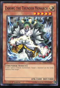 Yu-Gi-Oh TCG #SR01-EN005 Zaborg the Thunder Monarch 1st Edition Common NM - Image 1
