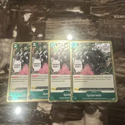 FULL PLAYSET: Spiderweb OP04-035 One Piece Kingdoms of Intrigue Foil x4 - Image 1