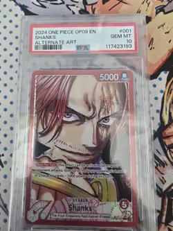 Shanks Leader OP09-001 Alt Art PSA 10 - One Piece Emperors in the New World EN - Image 1