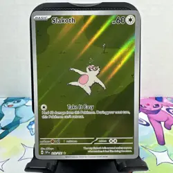 Pokemon TCG Slakoth 212/191 Sv08: Surging Sparks Illustration Rare Holo Card - Image 1