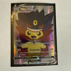 Mega Gengar Pikachu VCOS Holo Non-TCG Fan Art 026/055 Pokemon Card - Image 1