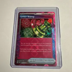 Unfair Stamp 165/167 2024 S&V Twilight Masquerade Pokemon Card Ace Spec - Nm - Image 1