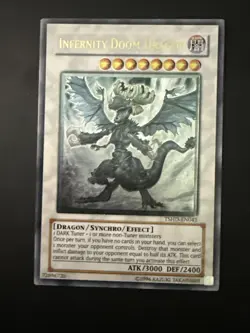 Yu-Gi-Oh Infernity Doom Dragon Ultimate Rare Card TSHD-JP042 - Image 1