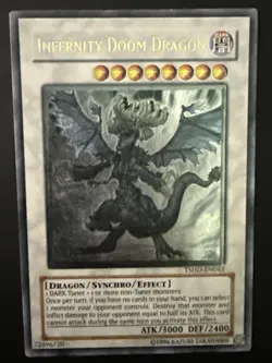 Yu-Gi-Oh Infernity Doom Dragon Ultimate Rare Card TSHD-JP042 - Image 3