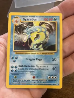 Gyarados 6/102 Base Set Holo Rare Vintage 1999 Pokemon Card Old School - Image 1