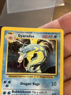 Gyarados 6/102 Base Set Holo Rare Vintage 1999 Pokemon Card Old School - Image 2