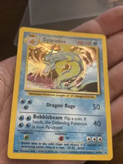 Gyarados 6/102 Base Set Holo Rare Vintage 1999 Pokemon Card Old School - Image 4