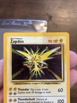 Zapdos 016/102 Unlimited Base Set Holo Pokemon Card Vintage Old School - Image 2