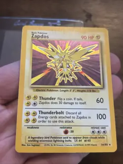 Zapdos 016/102 Unlimited Base Set Holo Pokemon Card Vintage Old School - Image 4