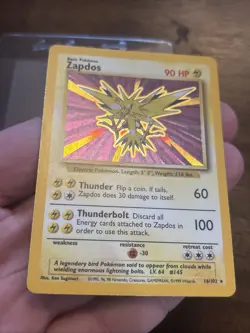 Zapdos 016/102 Unlimited Base Set Holo Pokemon Card Vintage Old School - Image 5