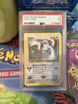 Pokemon Lugia Neo Genesis Holo Card 2000 9/111 PSA 5 EX - Image 1