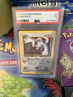 Pokemon Lugia Neo Genesis Holo Card 2000 9/111 PSA 5 EX - Image 3