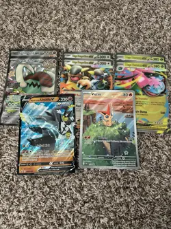 Pokemon Jumbo Oversized Card Lot 8 Card Lot EX , V, Shiny, stamped Cards - Image 1