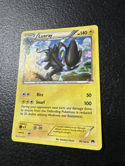 Luxray 46/122 XY Breakpoint Ultra Rare Cracked Ice Holo Pokemon Card - Image 2