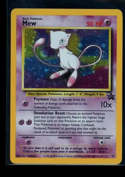 Pokemon Card Mew Holographic Black Star Promo #9 Card WOTC 1999-2000 NM - Image 1