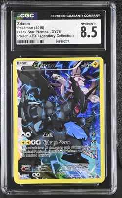 CGC 8.5 Zekrom 2015 Black Star Promos XY76 Pokemon Card - Image 1