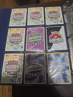 Pokemon TCG Binder Collection lot of 59 World Championship Cards Various Years - Image 2