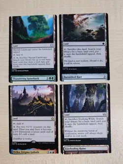 MTG Misprint EDH Non-Basic Lands Huge Miscuts x4 - Image 1
