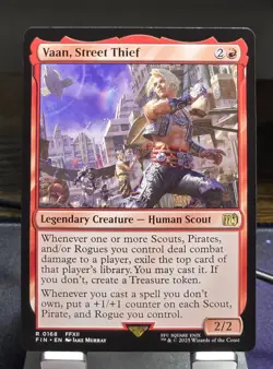 MTG - Vaan, Street Thief (0168) Rare - FINAL FANTASY (FIN) - Image 1