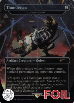 MTG Thunderjaw - Meteor Golem (Rainbow) (2225) | NM Foil | Secret Lair {SLD} - Image 1