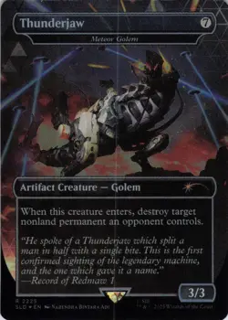 MTG Thunderjaw - Meteor Golem (Rainbow) (2225) | NM Foil | Secret Lair {SLD} - Image 2
