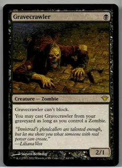 Near Mint or Better Gravecrawler #64 Dark Ascension W/Tracking - Image 1