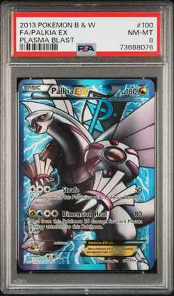 Fa/Palkia Ex Pokemon Black & White Plasma Blast 100 NM PSA 8 - Image 1