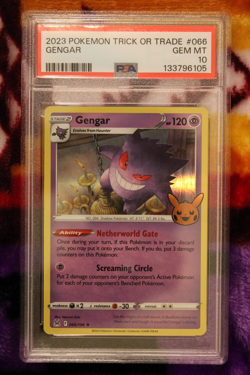 Pokemon TCG Gengar (2022 Copyright Date) 066/196 Trick or Trade 2023 PSA 10 - Image 1
