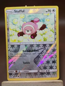HP Pokemon Stufful 110/147 Sm-Burning Shadows Reverse Holo - Image 1
