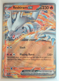 Reshiram EX 020/086 SV: White Flare [WHT] - Holo Double Rare Near Mint - English - Image 1