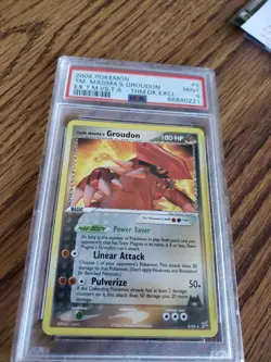 2004 Pokemon Team Magma's Groudon EX T.M. VS T.A. Theme Deck Exclusive PSA MT 9 - Image 1