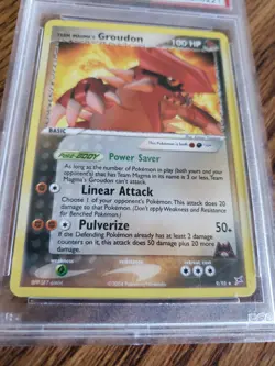 2004 Pokemon Team Magma's Groudon EX T.M. VS T.A. Theme Deck Exclusive PSA MT 9 - Image 3