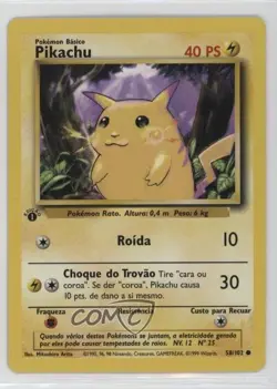 Pikachu Portuguese 1st Ed. Pokemon Base Set #58 1999 - Image 1