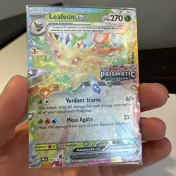 Leafeon ex 6/131 Stamped Pokemon TCG Prismatic Evolutions Promo SEALED - Image 2