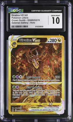 GIRATINA VSTAR Crown Zenith Holo Trainer Gallery #GG69 CGC 10 Pokemon - Image 1