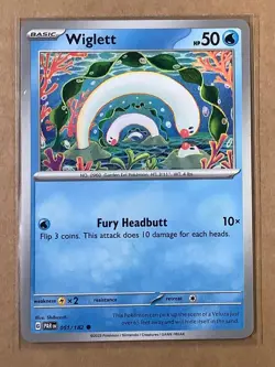 2023 Pokemon Paradox Rift - 51/182 Wiglett Regular - LP - Image 1