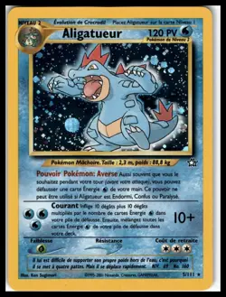 Aligatueur Carte Pokemon 5/111 Holo Edition 2 Neo Genesis Wizards FR LP - Image 1