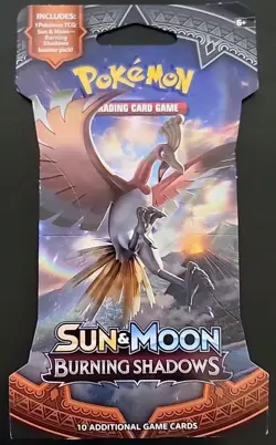Pokemon TCG Sleeved Sun & Moon Burning Shadows Booster Pack (Factory Sealed) 820650802317 - Image 1
