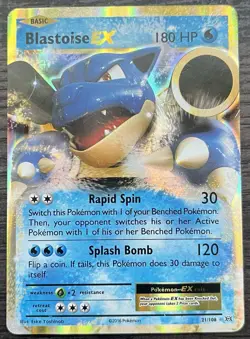 Blastoise EX 21/108 Pokemon TCG XY Evolutions Holo Moderately Played MP - Image 1