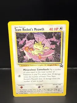 Pokemon - Black Star Promo - Team Rocket's Meowth - #18 S - Image 1