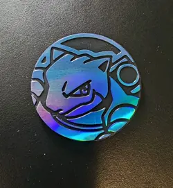Pokemon Blastoise Blue Flip Coin - Image 1