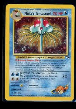 MISTY'S TENTACRUEL | Pokemon TCG Gym Heroes 10/132 | Rare Holo | NM - Image 1