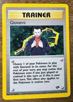 Pokemon Giovanni Trainer 18/132- Holo Rare- Gym Challenge, LP - Image 1