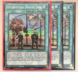 Yugioh! 3x Supernatural Danger Zone BODE-EN067 Super Rare 1st Ed NM - Image 1