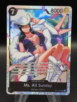 Ms. All Sunday | OP14-084 | One Piece | The Azure Sea’s Seven | Foil - Image 1