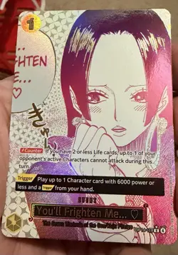 ONE PIECE You'll Frighten Me... ♡ Alt Art OP14-118 THE AZURE SEA'S SEVEN English - Image 1