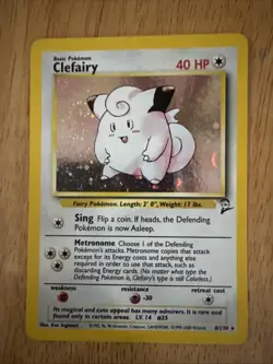 Clefairy 5/102 - 1999 Base Set Holo Rare Pokemon Card - Image 1